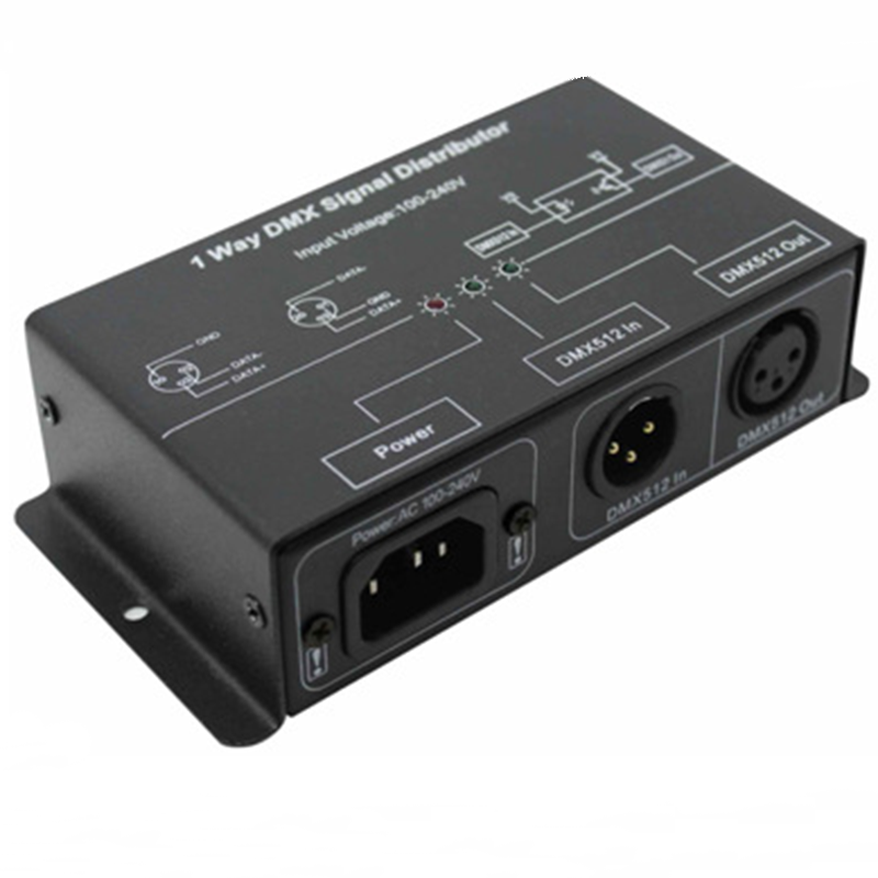 DMX124 Signal Distributor 1 Channel For DMX512 LED Strip Lights or DMX512 Decoder